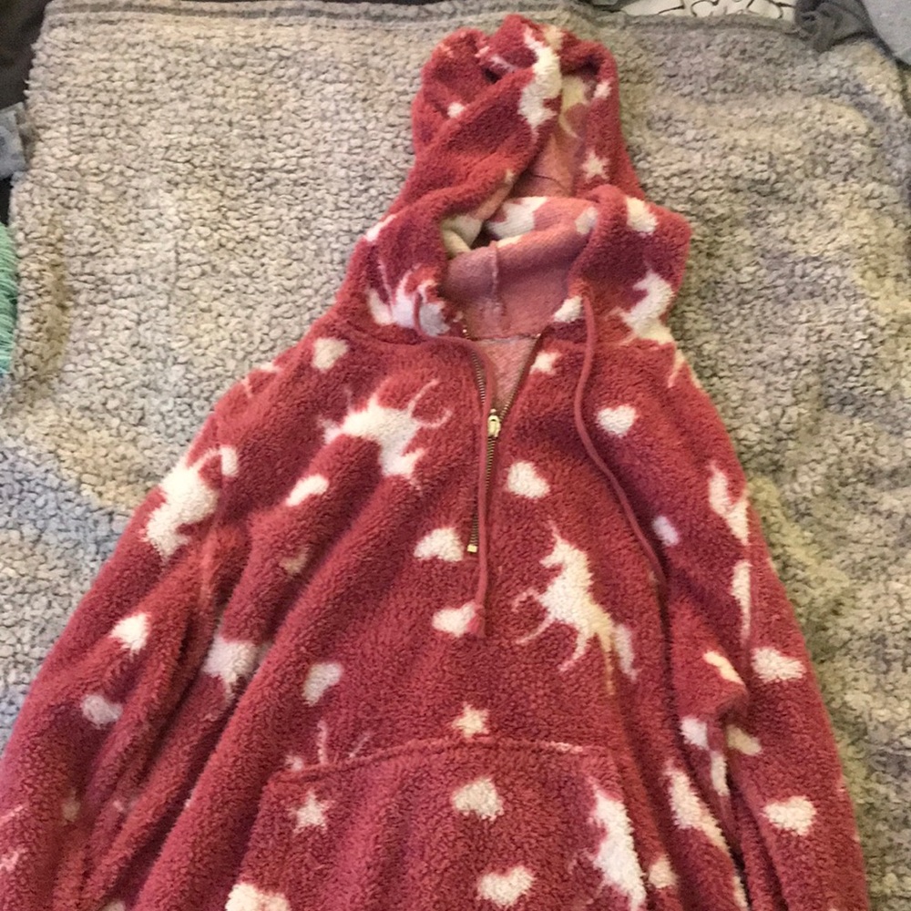 fuzzy unicorn hoodie